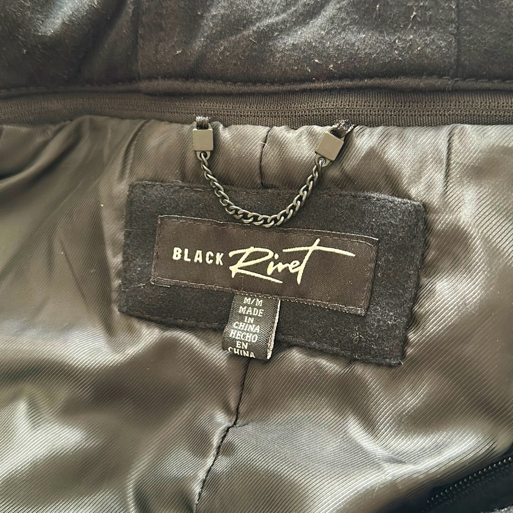 Black Rivet wool blend coat - Picture 2 of 7